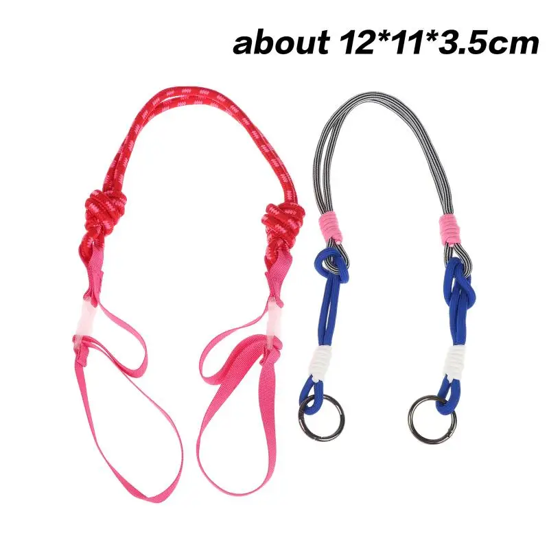 Replacement Strap Wear Resistant Crossbody Belt For Canvas Handbag Purse Knotted Nylon Bag Strap Adjustable Wide Shoulder
