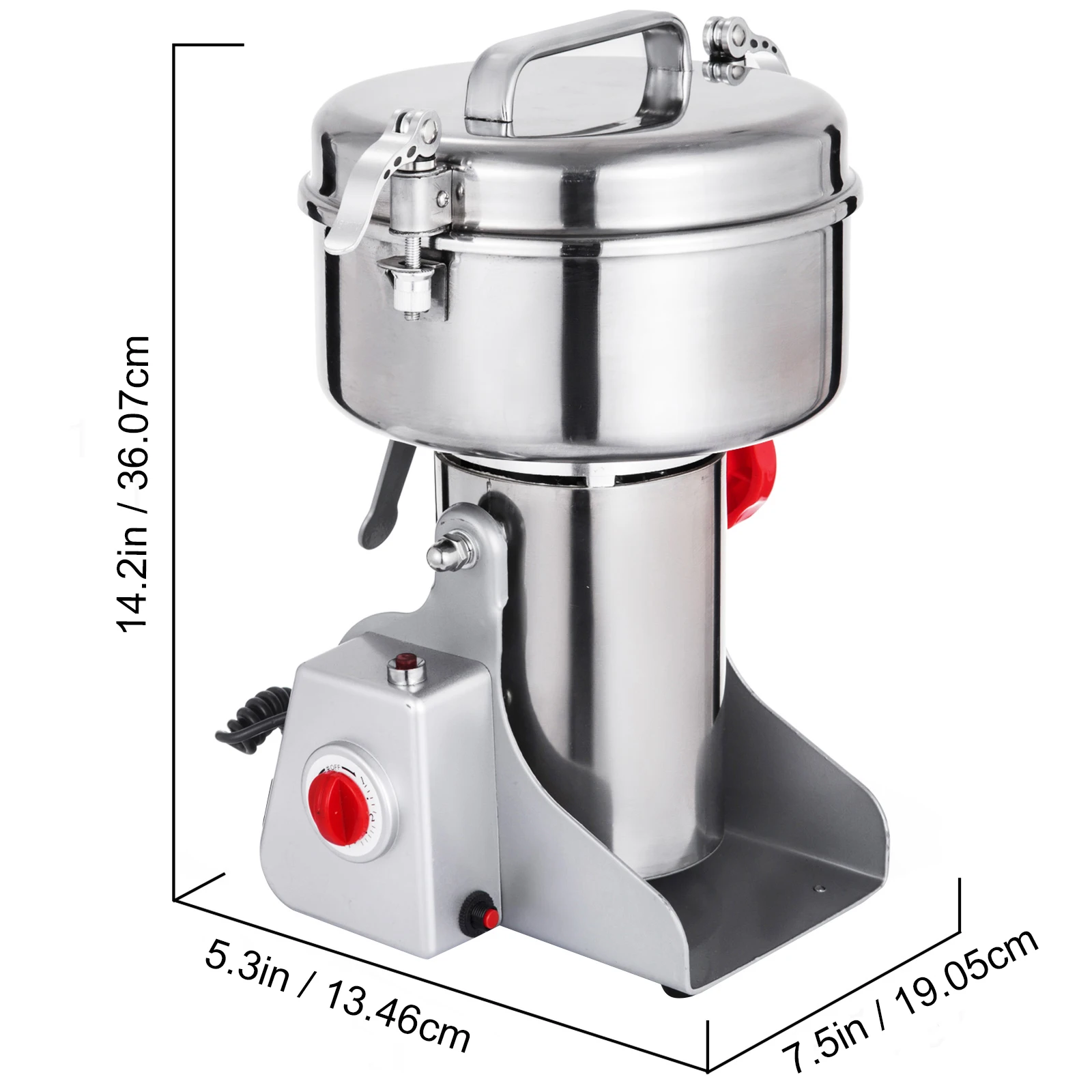 VEVOR macinacaffè elettrico per cereali mulino per cereali al miglio 350/750/1000G rettificatrice per la frantumazione di mais di miglio di soia