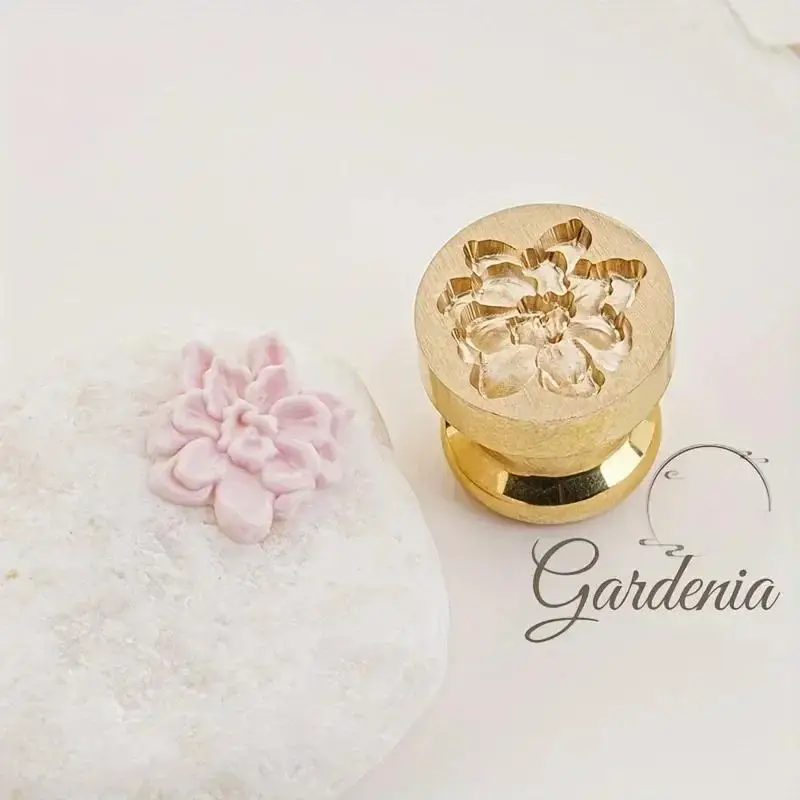 Gardenia Seal Seal Brass Fire Paint Wax Print Head Envelope Seal Christmas Gift Packaging Wedding Invitation Letter
