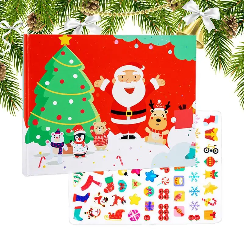 

Toddler Christmas Sticker Book Jelly Sticker Christmas Activity Book Christmas Stickers Reusable Sticker Books Toddler Toys