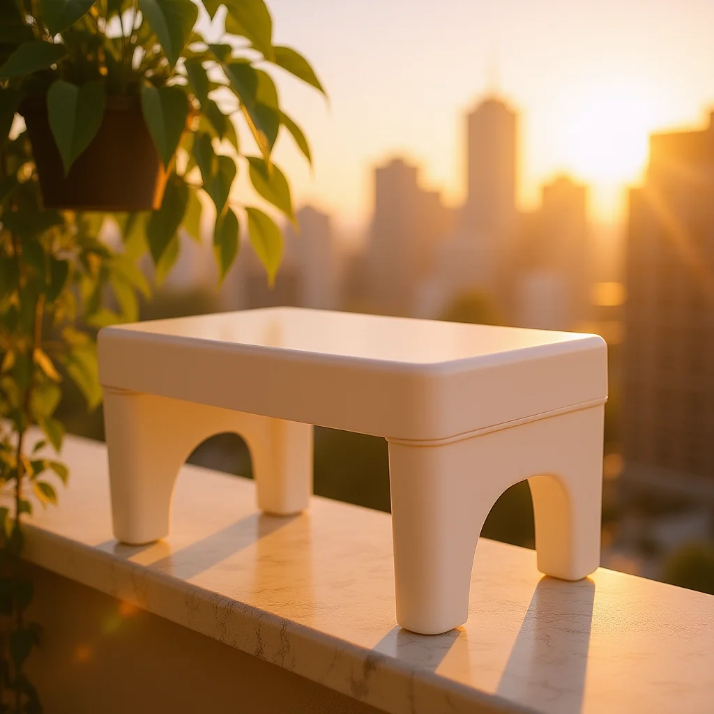 

Toilet Foot Stool for Adults Potty Stool Foldable Step 36x20cm Bathroom Poop Stool for Proper Posture White Durable Build