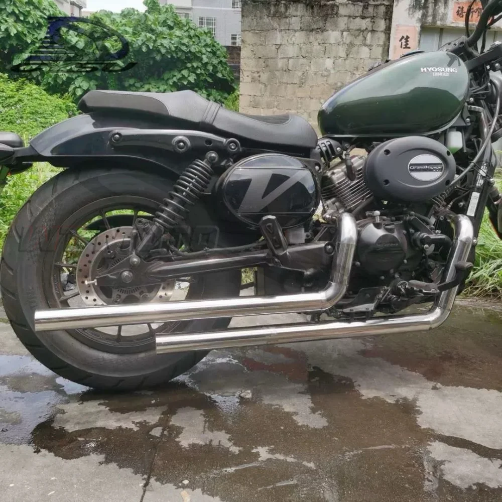 Fit For HYOSUNG GV300S Inspired Exhaust With Removable Baffle Deep Throbbing Tone Modification Parts