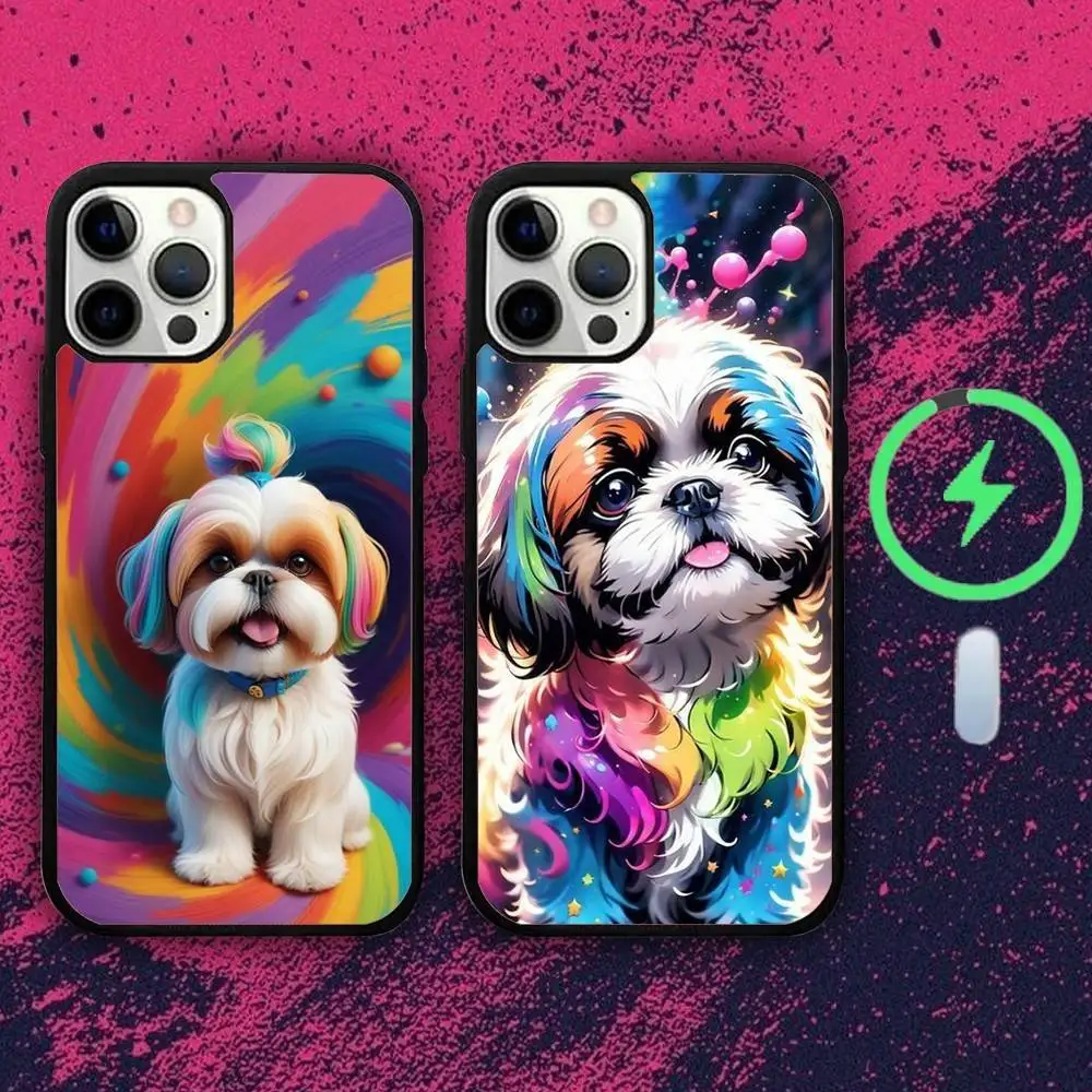 

Cute Shih Tzu Puppy Phone Case For iPhone 16e,16,15,14,13,12,11,Plus,Pro,Max,Mini Magsafe Magnetic Wireless Charging
