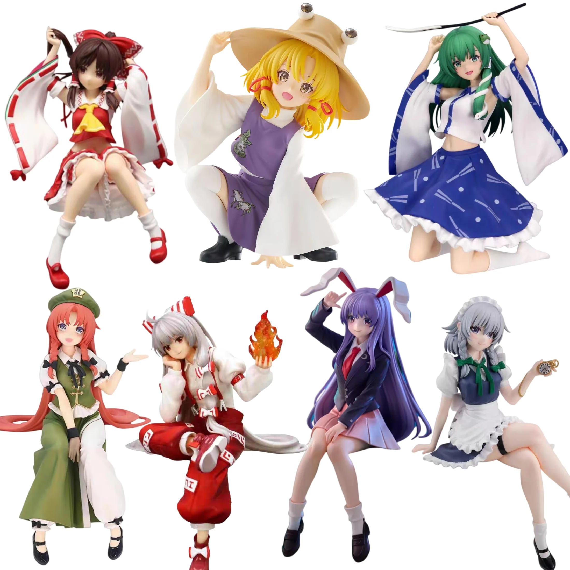 Коллекционные фигурки Touhou Project: Мория Сува́ко, Хакурей Рейму, Хоан Мэйлинь, Рейсен Удонгейн (ПВХ-модели)