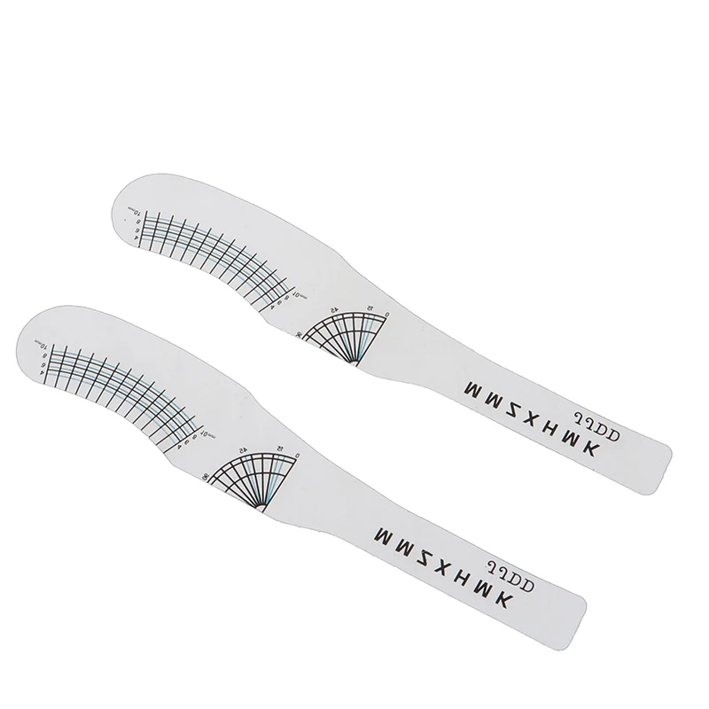 2Pc Eyelash Extension Styling Ruler Measuring Ruler Tool Before & After Lash Art