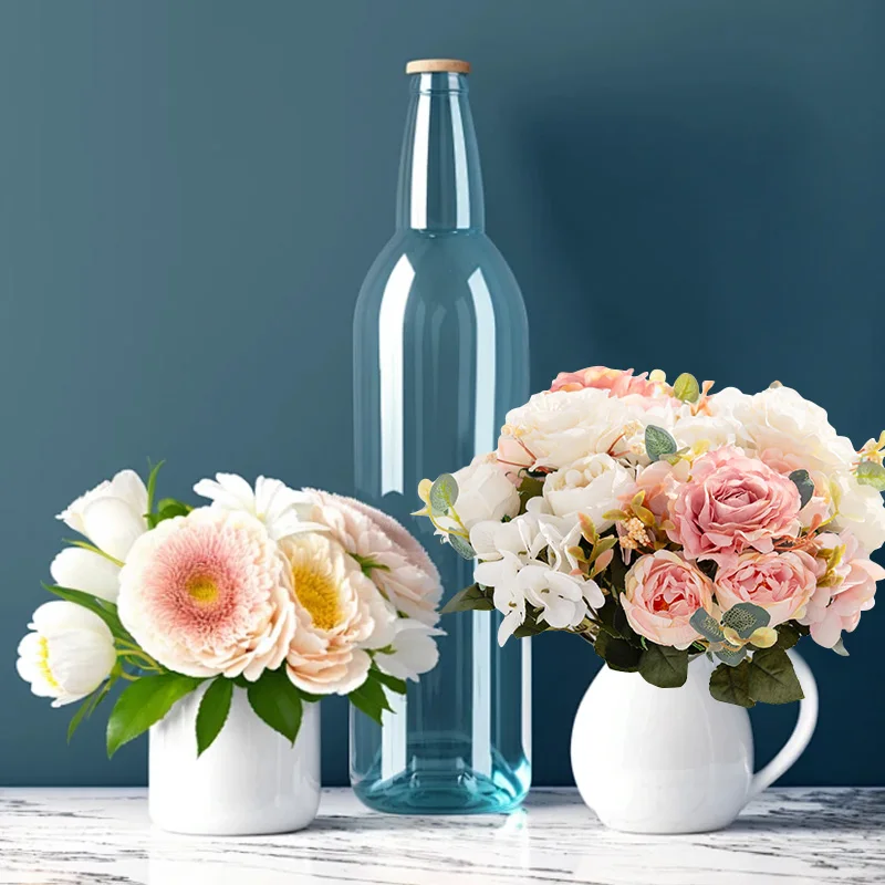 1/3pcs Artificial Flowers Silk Rose Peony Christmas Home garden Arch wall Wedding bridal bouquet Diy gift Decorations Hot sales image 6