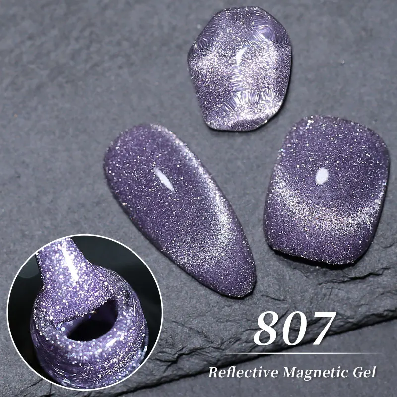 NAILCO 10ml Cat eye Nail Gel Polish Magnetic Semi Permanent UV 9D Cat Eye Holographic Reflective Glitter Nail Art Salon Varnish