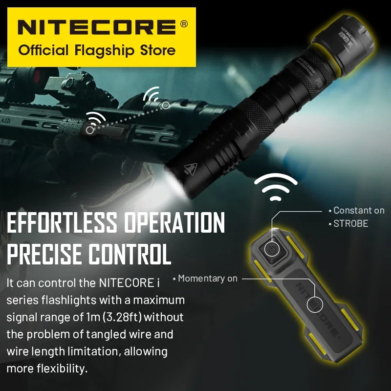 NITECORE RSW2i WL 2.4G Wireless Remote Switch Wireless Tailcap with Tactical Picatinny Rail Mounts for P20iX P35i P30i  P10iX