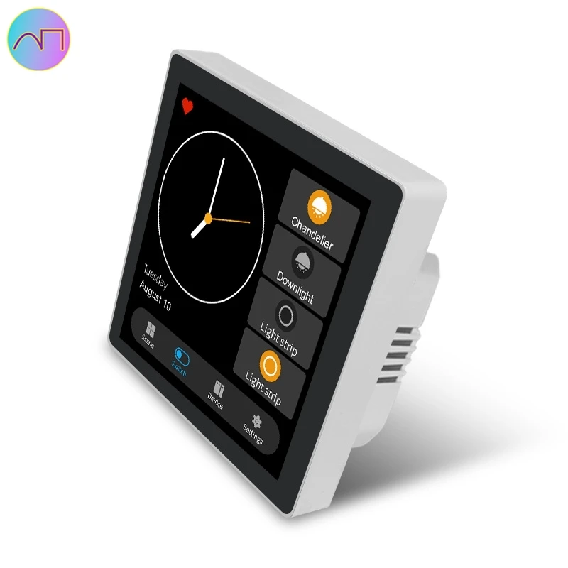 

Smart Home Multiple Zigbee Smart Home Control Panel 4 Inch Switch Panel In-Wall Touchscreen Control for Home-EUplug