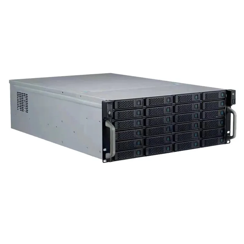 4U Rack‑mount Server Chassis 24‑Bays Hot‑swap Hard Disk Storage Case Support SAS SATA Hot‑swap Drive Installation
