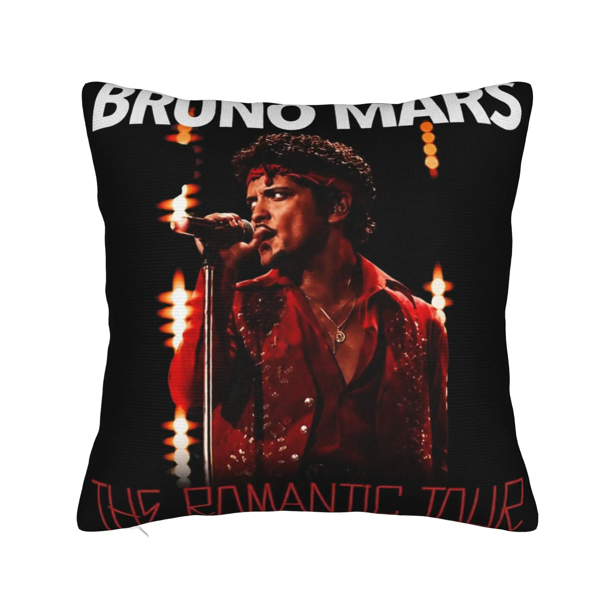 Decorative Pillowcase Bruno Mars Romantic Tour 2026 Stuff Car  Throw Pillow Case Cover Square Multi Size
