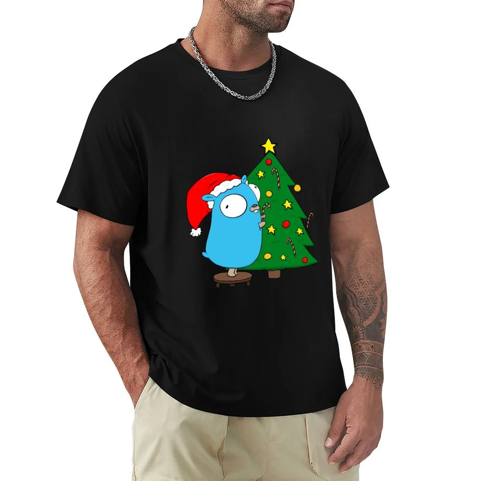 Christmas Tree Gopher T-Shirt Summer Holiday T-Shirt