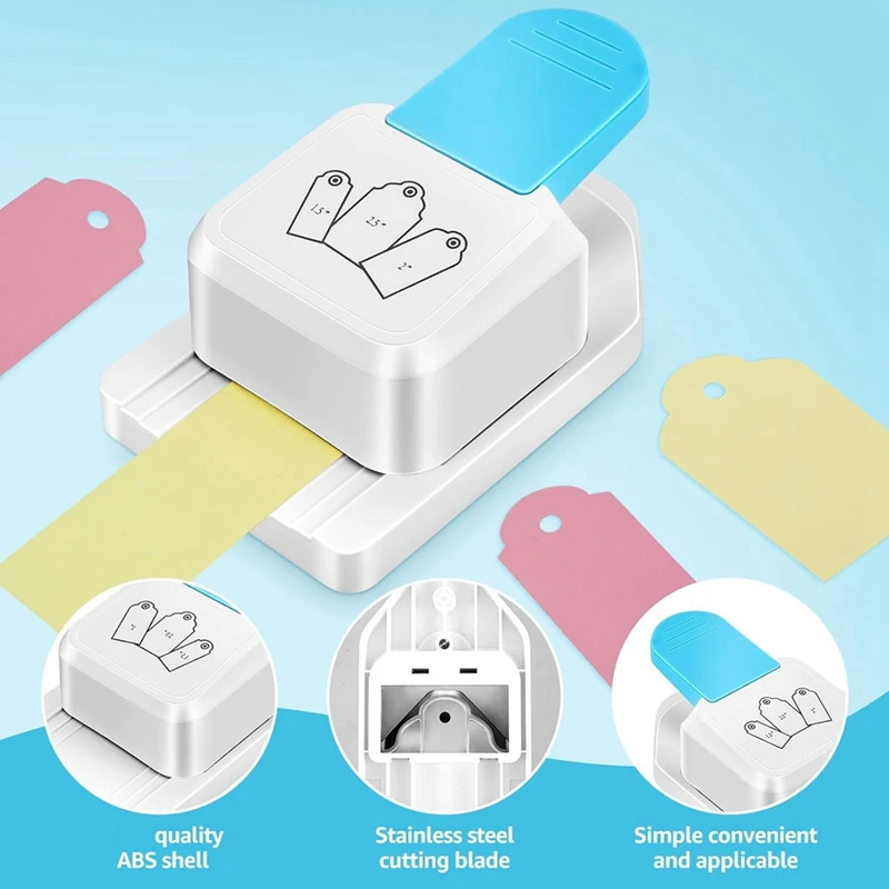 3-In-1 Craft Tag Punch 1.5/2/ 2.5 Inch Paper Punches Making Scrapbooking Craft For Crafting,For DIY Projects Card