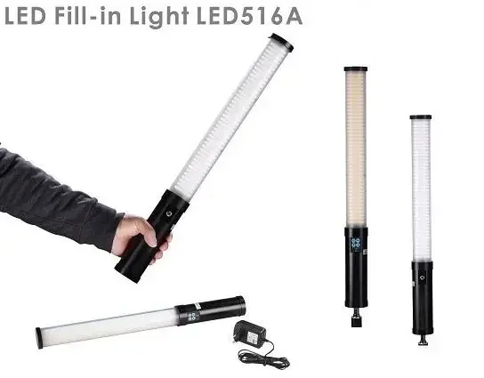 

LED516AS fill светильник stick, ручная вспышка для фотографий