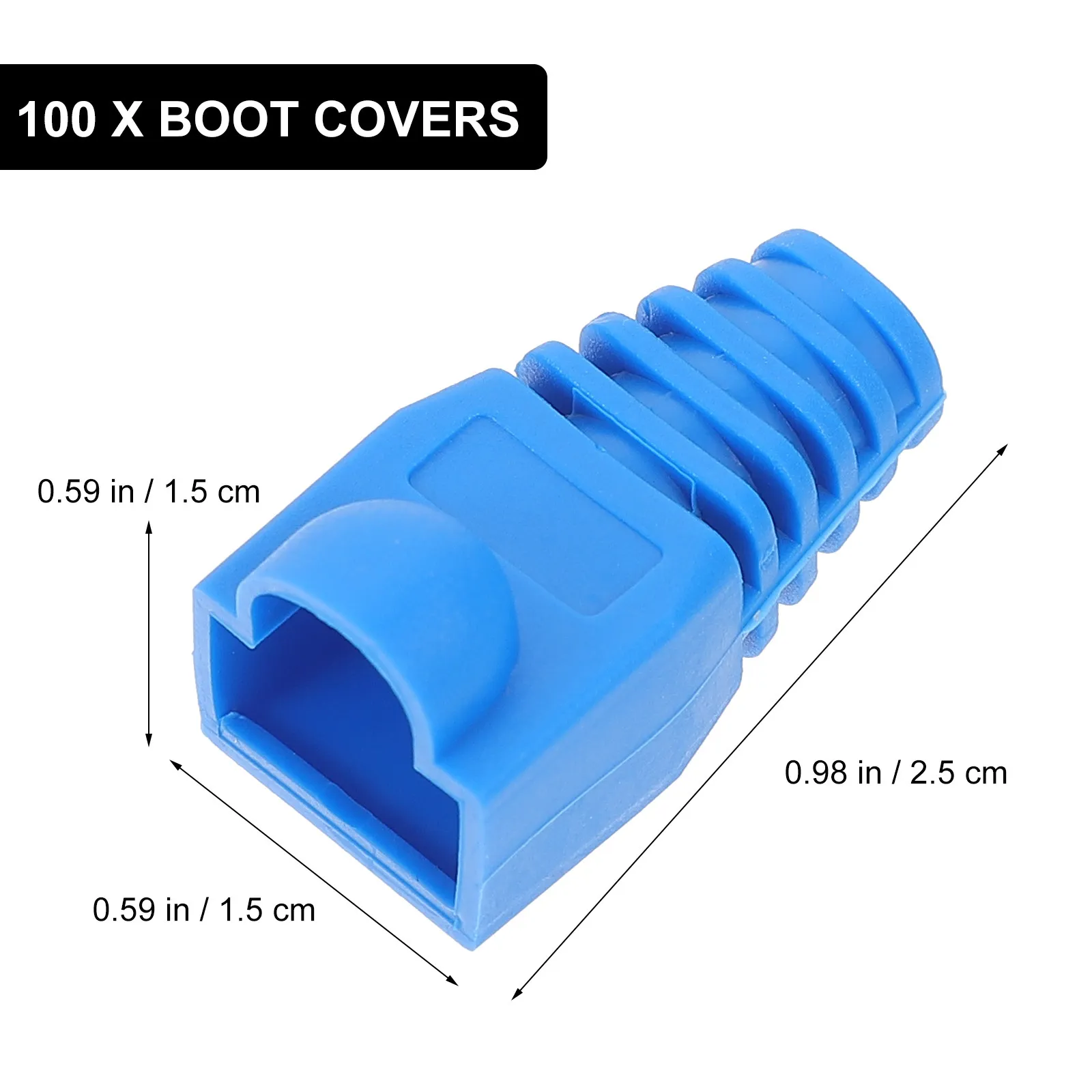 100Pcs Premium Plastic Connector Boots Cover for Rj45 Ethernet Cables Protects Shrapnel Dust Water Damage Ensures Long Term