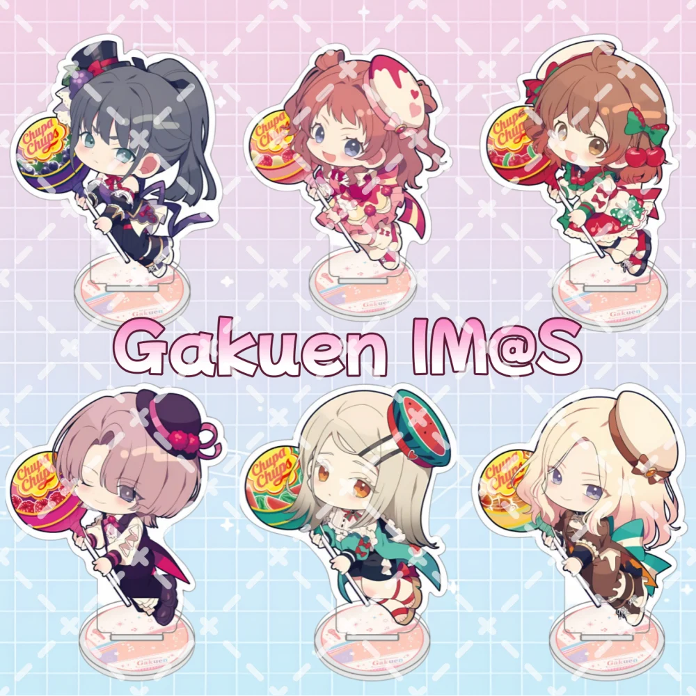School Idolm@ster Chupa Chups Collab Q Acrylic Stand Keychain, Tsukimura Temari Raspberry Candy Style