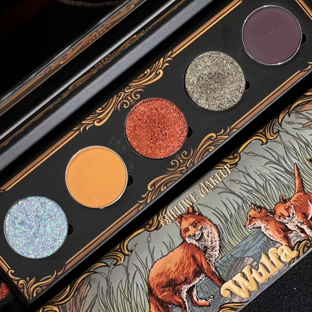 Shellwe Makeup Wulfa Sparkling Pearl Chameleon Five-Color Eyeshadow Palette - Wolf Palette