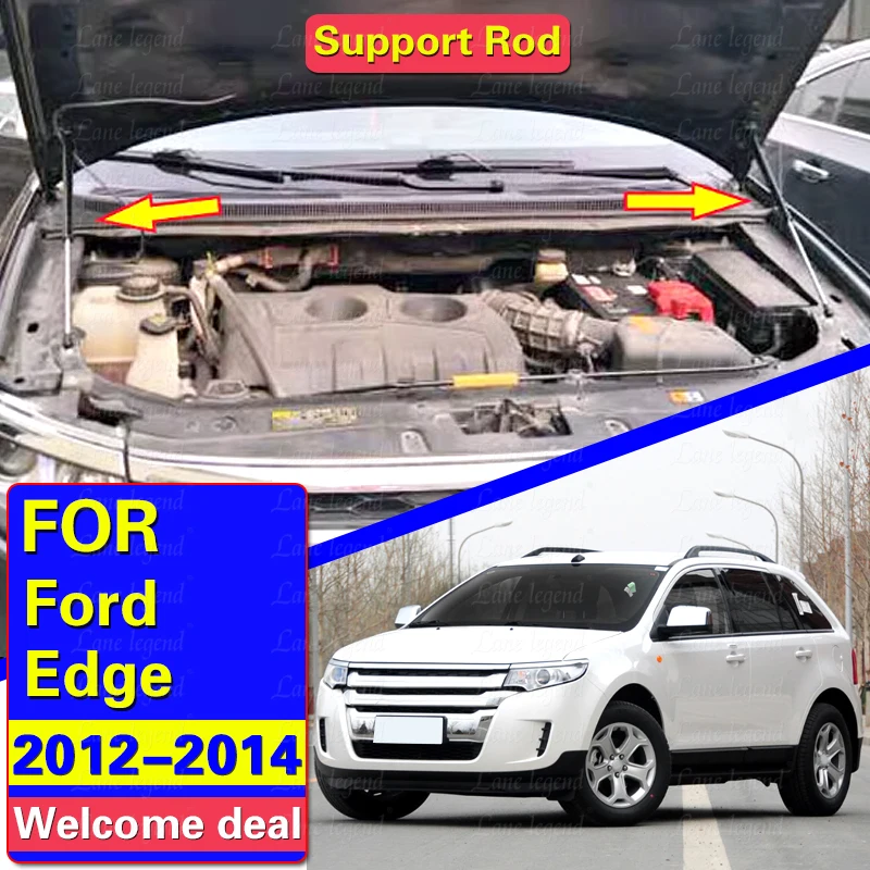 Front Bonnet Hood Damper for Ford Edge 2012 2013 2014 Modify Gas Spring Struts Lift Support Shock Damper Absorber