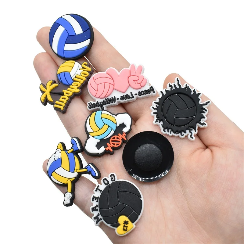 ball games sport Shoe buckles Charms vallyball soccor football basketball golf for Clogs Sandals Decoration Accessories boy man