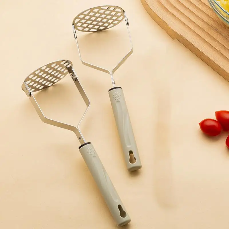 Trituradora de patatas de acero inoxidable, máquina Manual de barro a presión para frutas y verduras, trituradora de alimentos para niños, dispositivo de fabricación Gourmet