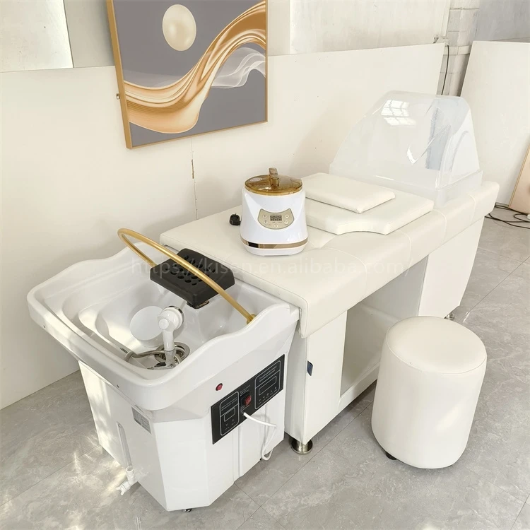 

Luxury Head Spa Ductless Ductless Shampoo Massage Chair Lying Table Barber Shop Shampoo Bed Hair Salon