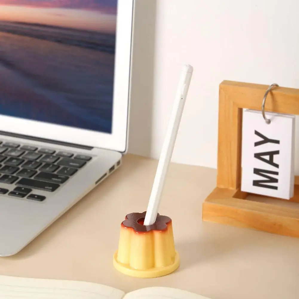 Creative Pudding Pen Holder Student Cute Cartoon Creative Desktop Ornament Jelly Shape Pen Hole Pencil Slot Pencil Storage Stand