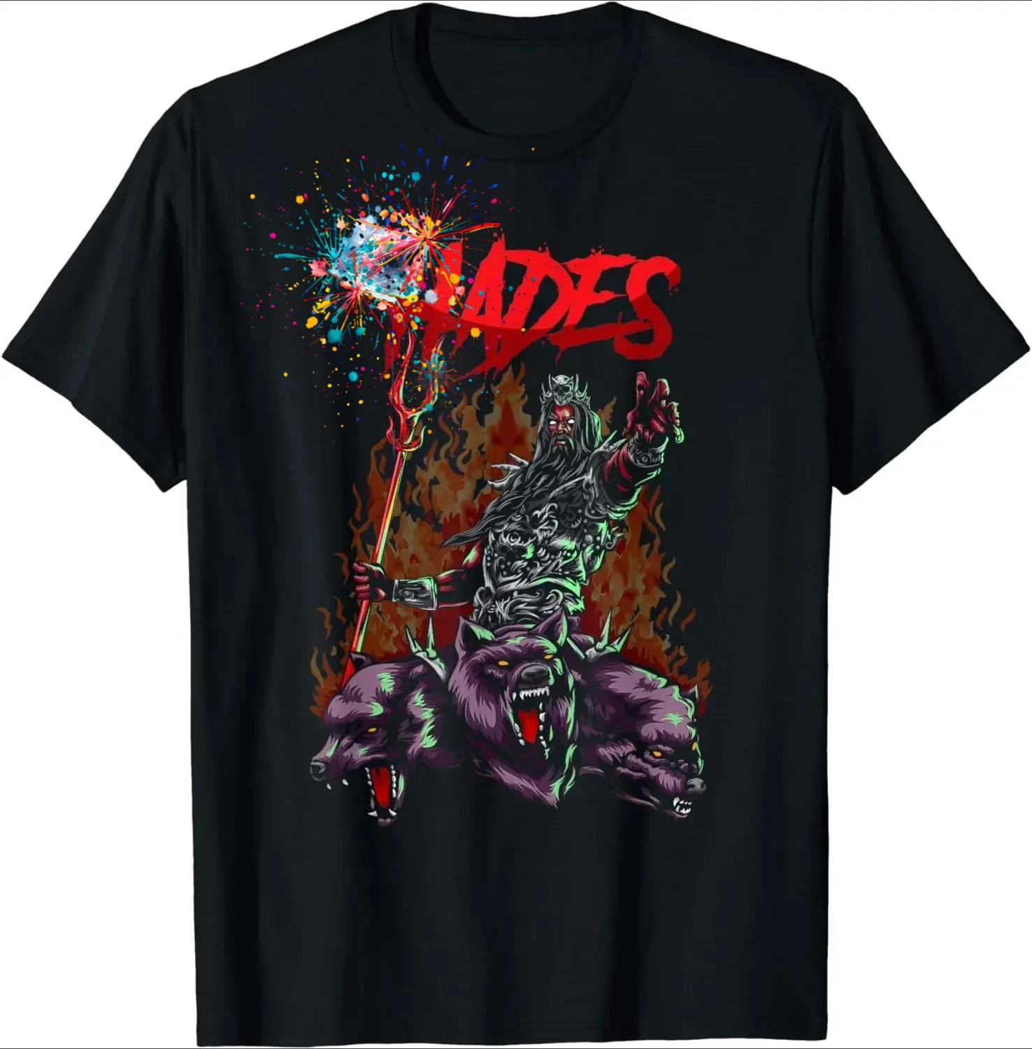 Ancient Greek Mythology God of The Underground Hades T-Shirt 100% Cotton O-Neck Short Sleeve Casual Mens T-shirt Size S-3XL
