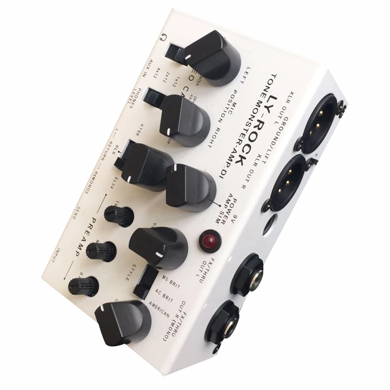 LYR Pedal（LY-ROCK） Guitar Effect Pedal Doublebarrel OVERDRIVE Professional Classic Effect Pedal,White, True bypass