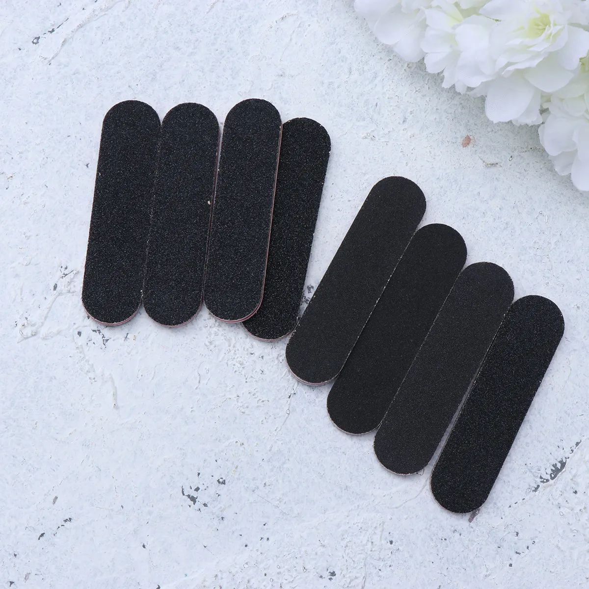 

100 шт. черных тонких мини-пилочек для ногтей, двусторонние наждачные пилки, инструмент для маникюра, для салона и домашнего использования