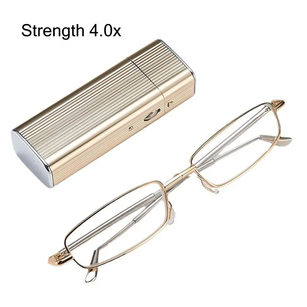 

Anti UV/Glare/Eyestrain Reading Glasses with Case Small Spring Hinge Presbyopia Eyeglasses Foldable Portable Readers