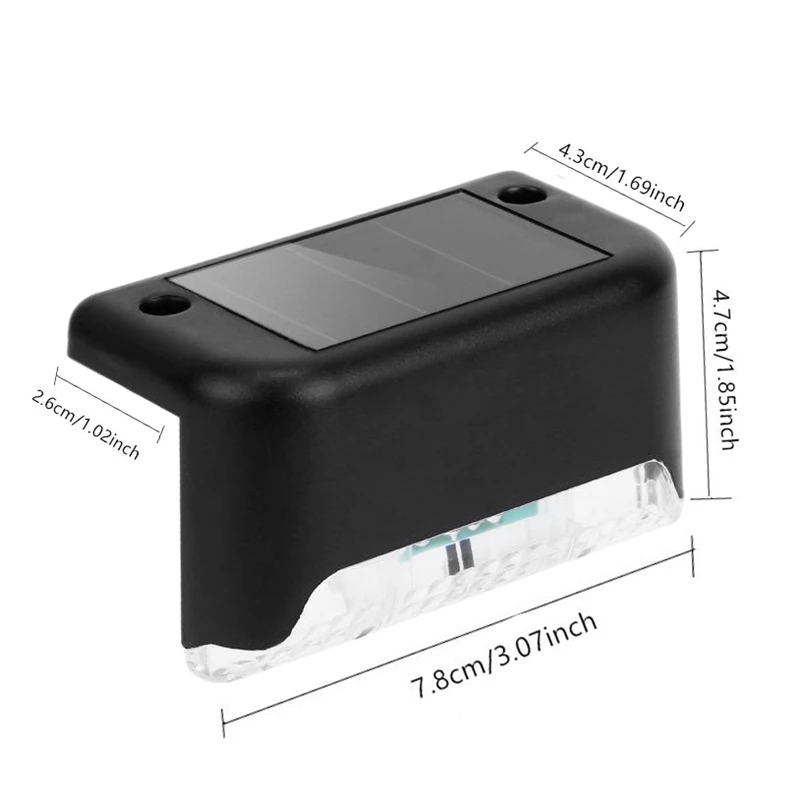 1/4PCS Solar Deck Light Outdoor Waterproof Solar Power Garden Lamps for Railing Stairs Step Fence Yard Patio Pathway