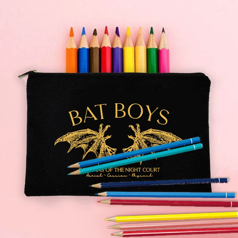 The Bat Boys Pattern Makeup Bag Best Gift for Who Love Fourth Wing Fans Pencil Case Free Shipping Cosmetic Case Toiletry Pouch