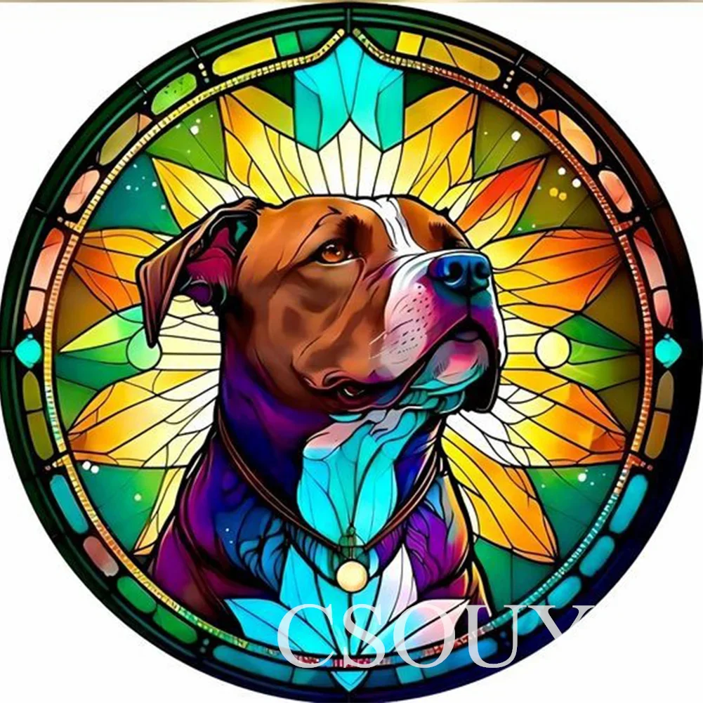 

Crystal Full Square AB Diy Diamond Painting Cross Stitch Animals Dog Flower Crystal Mosaic Embroider Needlwork Rhinestones Home