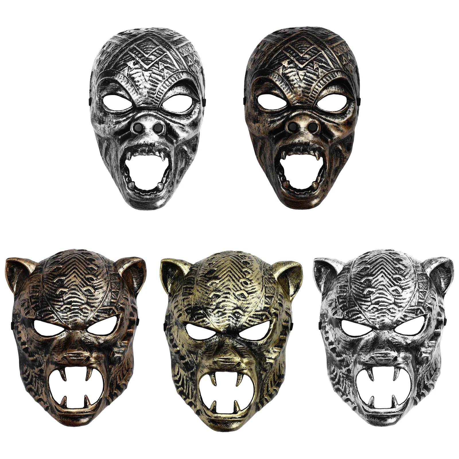 Adultes enfants masque effrayant masque facial animal accessoires de déguisement de jeu de rôle Halloween noël carnaval Mardi Gras accessoires de déguisement de fête