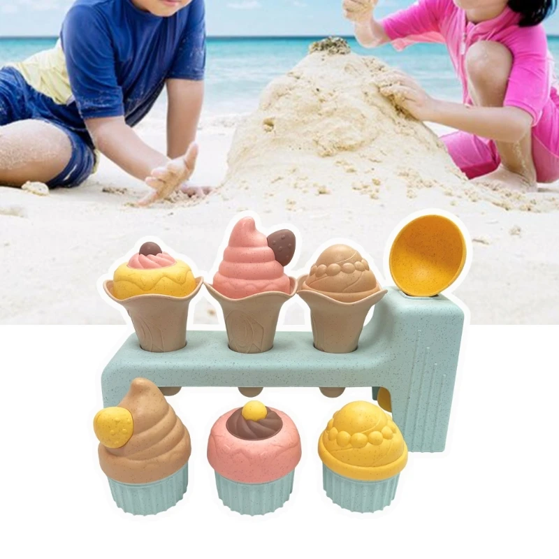 Trẻ giả vờ chơi đồ chơi cát creatm cho chơi trong nhà