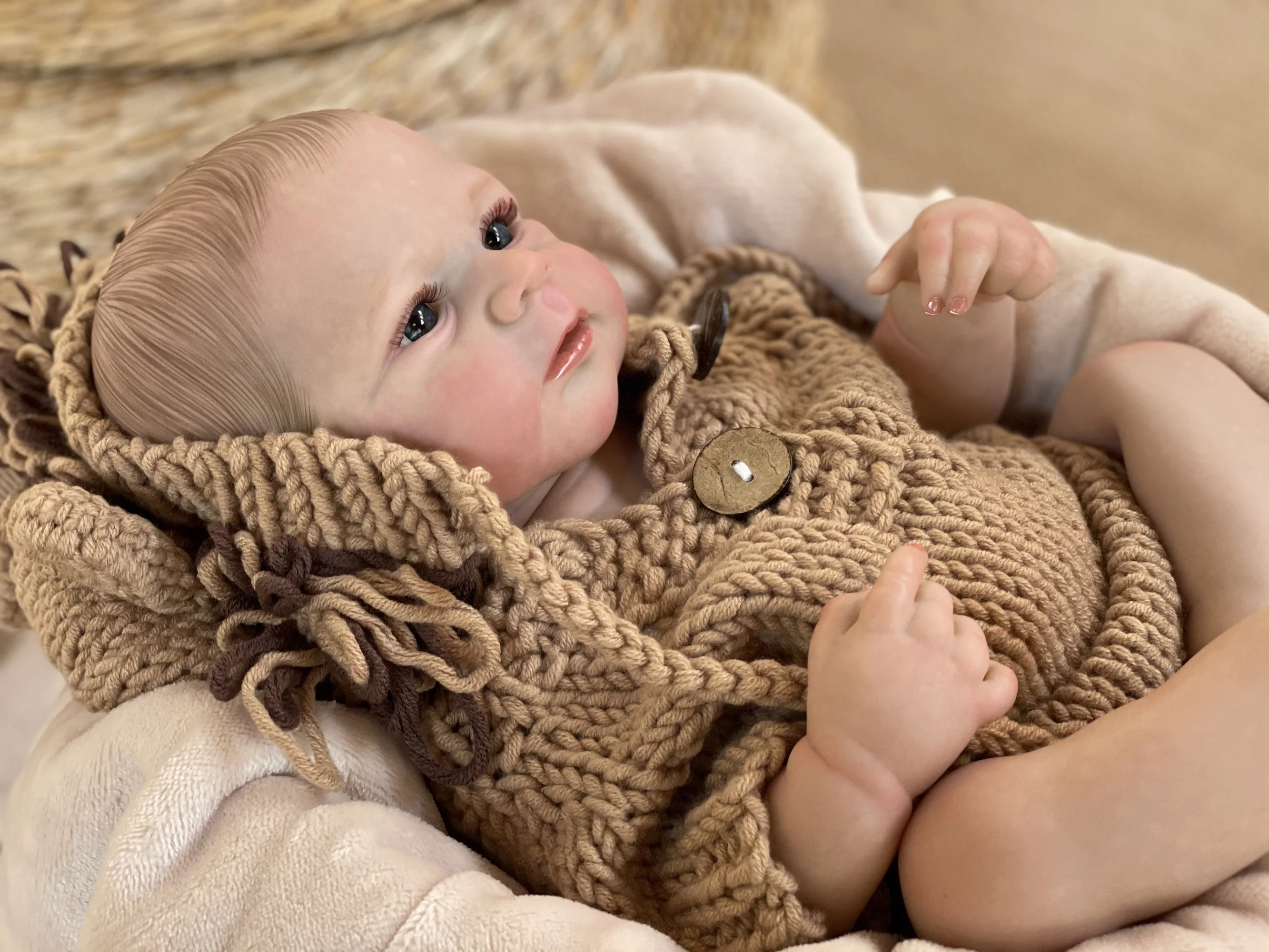 Elijah-Jouets en vinyle pour enfants, corps entier, reborn, beurre, cheveux peints à la main, réaliste, nouveau-né, garçon, 18 pouces