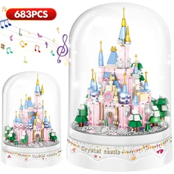 683pcs City Architecture Cartoon Castle Series Music Box Building Blocks House Blocks Toys for Children Christmas Gifts