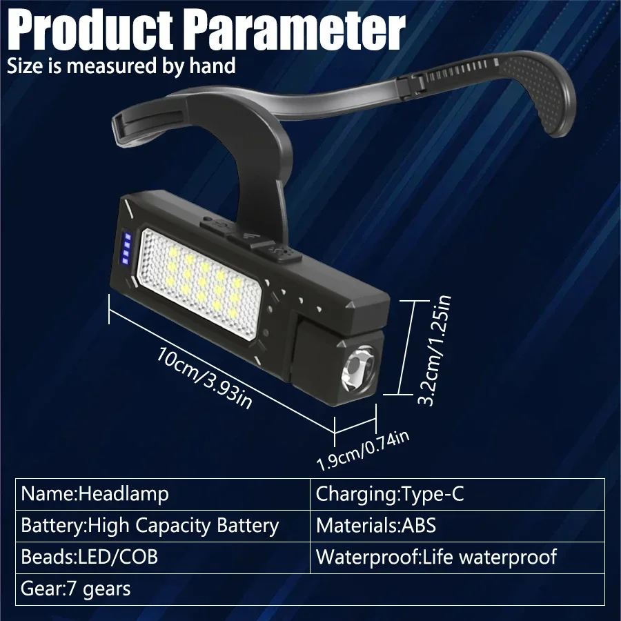 كشافات أمامية جديدة معلقة للأذن لعام 2025، مصباح رأس LED بمستشعر حركة 1000 لومن، 5 أوضاع إضاءة حمراء لإصلاح التخييم والجري بدون استخدام اليدين #6