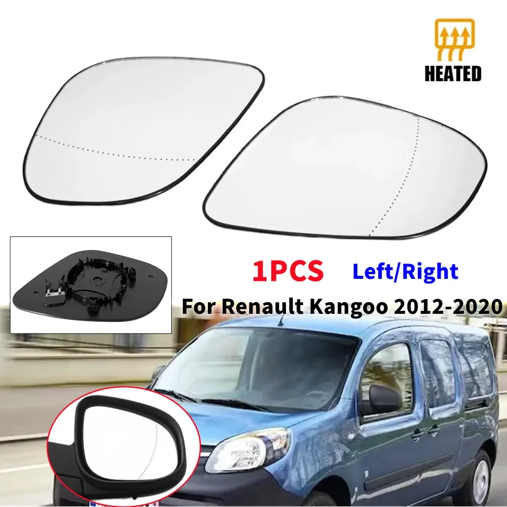 Para Renault Kangoo 2012 2013-2020 1 Uds espejo retrovisor exterior lente de cristal Reflector accesorios de coche con calefacción