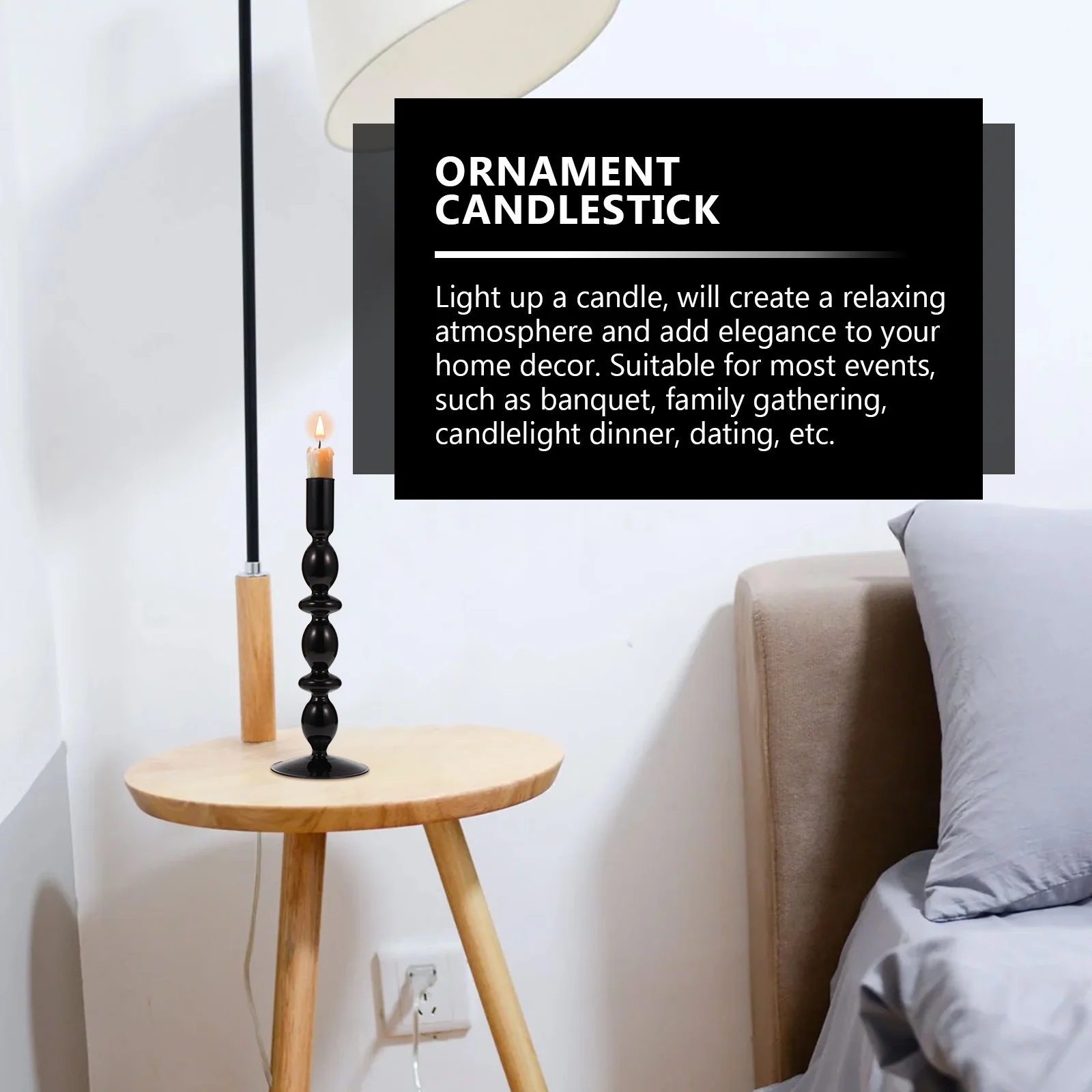 

Retro Holders Glass Candlesticks Simple Stylish Elegant Home Decor Warm Atmosphere Bedroom Living Room Cafe Bar