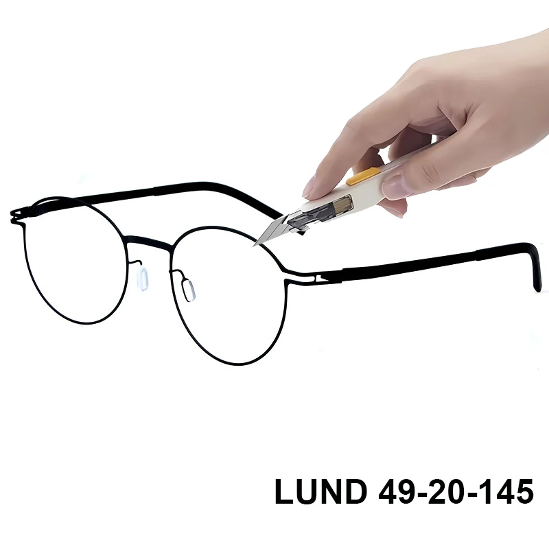 

Germany Screwless Oval Glasses Frame Men Women Brand Design Ultralight Eyeglasses No Screw Comfortable Blue Optical Spectacle