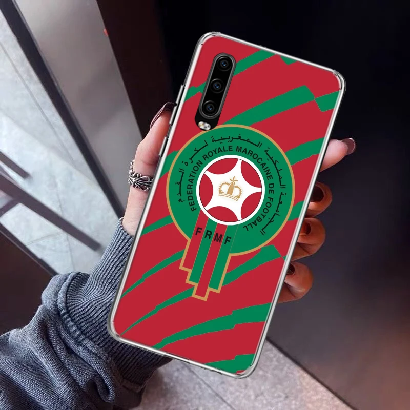 Morocco Flag Phone Case For Huawei P40 P30 P20 P10 Lite Mate 10 20 Pro Y5 Y6 Y7 Y9S P Smart Silicone Shell Print Fundas