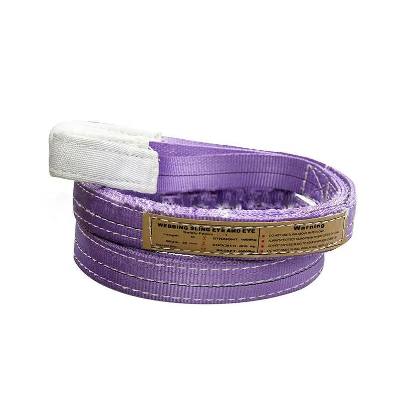 1t 2t 3t 4t 5t 6t 8t 10t 12t Fabric Eslinga Lifting Polyester Flat Web Sling Webbing Sling Belt