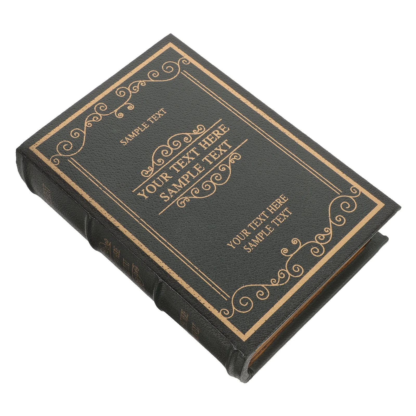 

Decorative Book Box Fake Book Storage Vintage Home Office Desk Organizer Shelf Display Prop Classic Elegant Interior Accessory