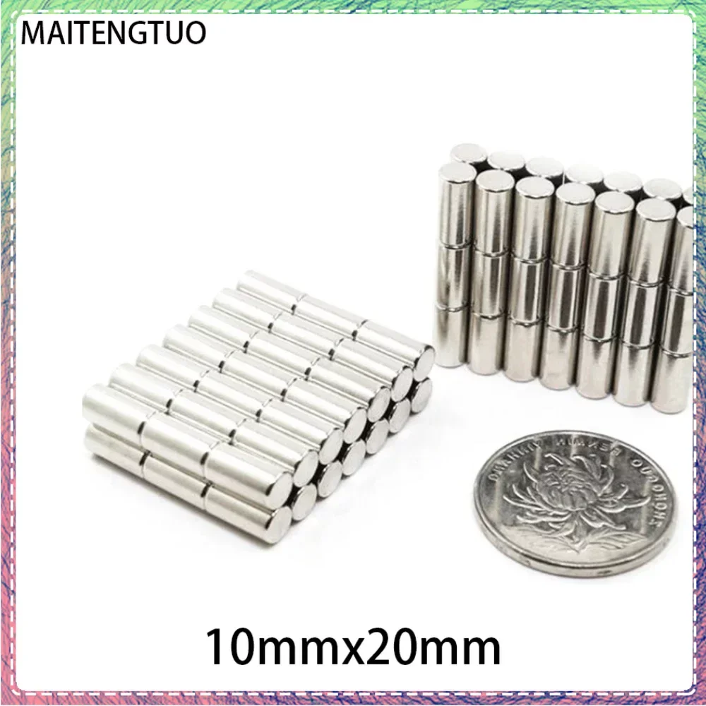 5/10/20PCS 10x20mm Small Round Neodymium Magnet N35 Super Strong Fridge Magnets Disc 10*20mm Magnetic Sheet Fishing Magnet