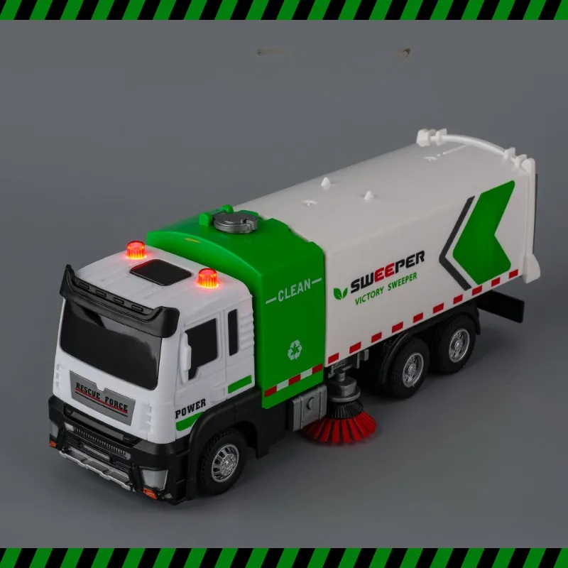 1: 32 Alloy Urban Sanitation Vehicle Garbage Cleaning Sweeping Model Decoration Children's Toy Box High-quality