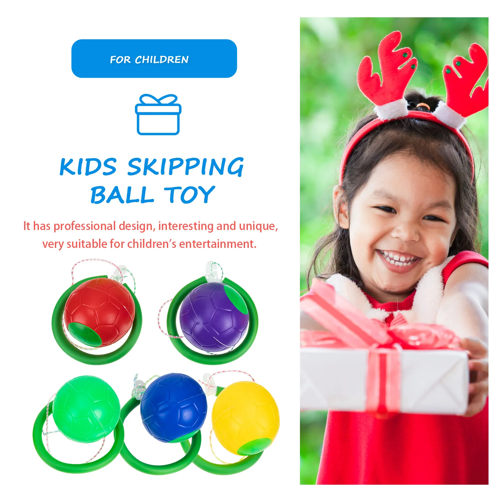 6 pezzi palla che rimbalza caviglia giocattolo per bambini giocattoli sportivi per saltare la corda per saltare palline per saltare