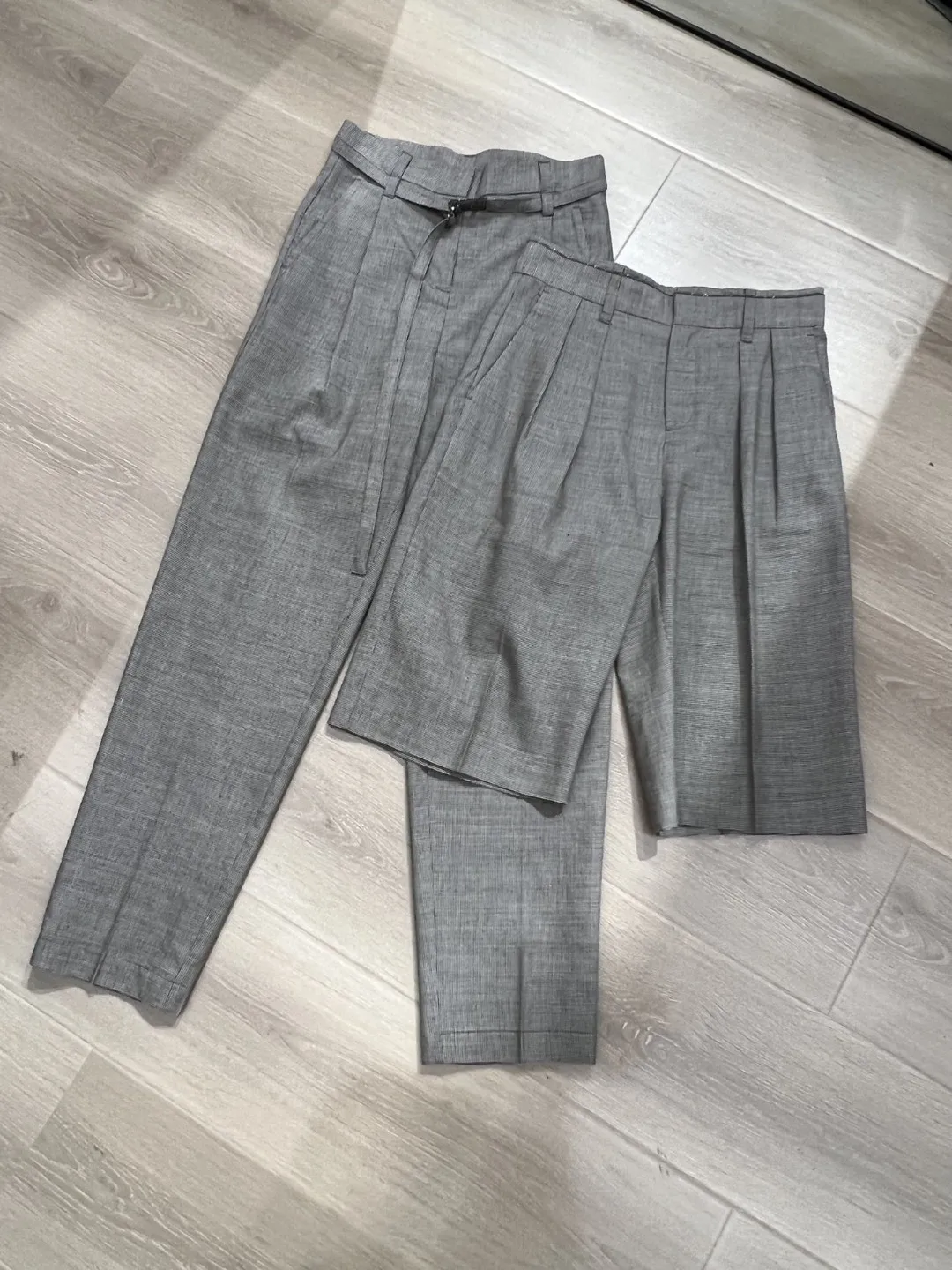 Wool linen exquisitely crafted casual business pant suit