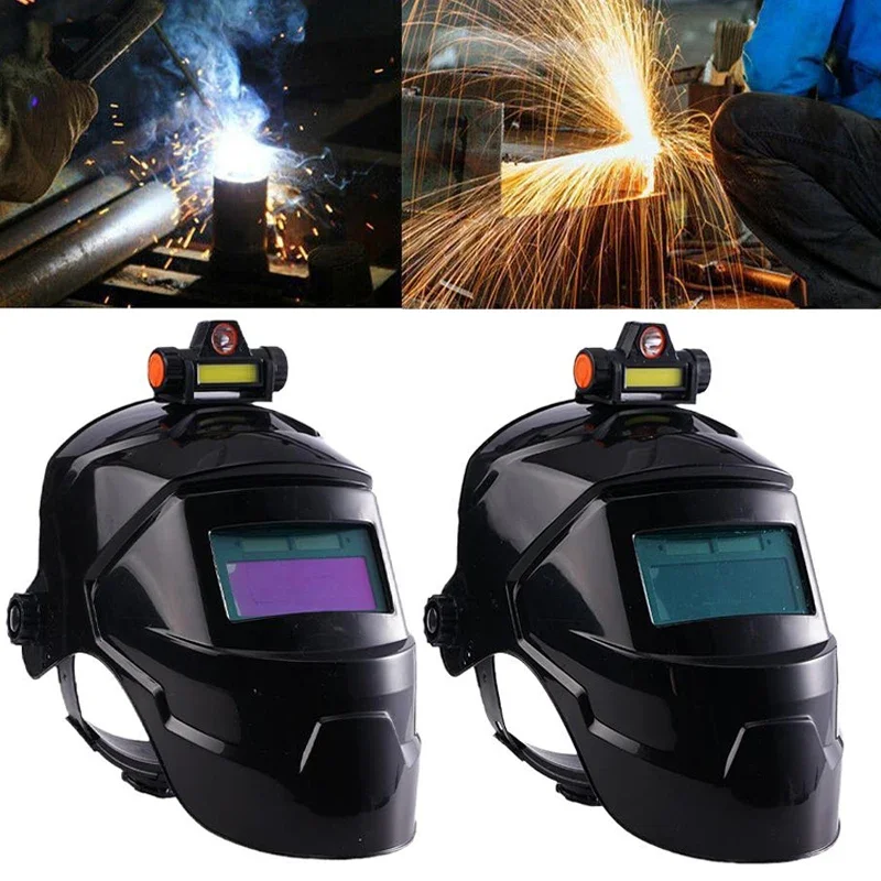 

Welding Helmet Welder Mask Chameleon Large View True Color Solar Power Auto Darkening Welding Large for Arc Weld Grind Cut