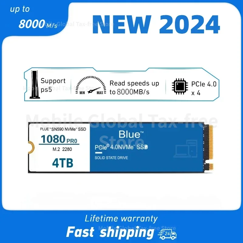 

M.2 1080 pro 4TB 2TB 1TB 2280 Hard drive disk nvme 2.5 inch ssd TLC 8000MB/s internal Solid State Drives for laptop desktop PS5